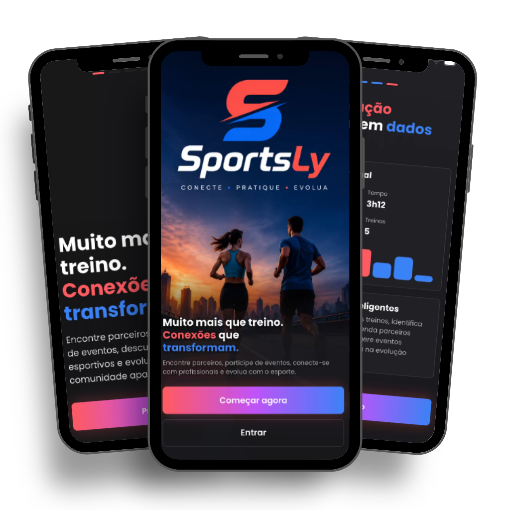 Telas do aplicativo SportsLy
